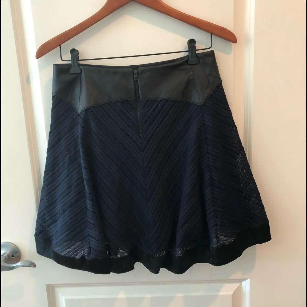 Rag & Bone Black And Navy Mini Skirt Size 2